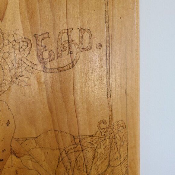 Handcrafted "Give Us This Day Our Daily Bread" Wall Hanging Plaque Prayer VTG - Picture 9 of 15